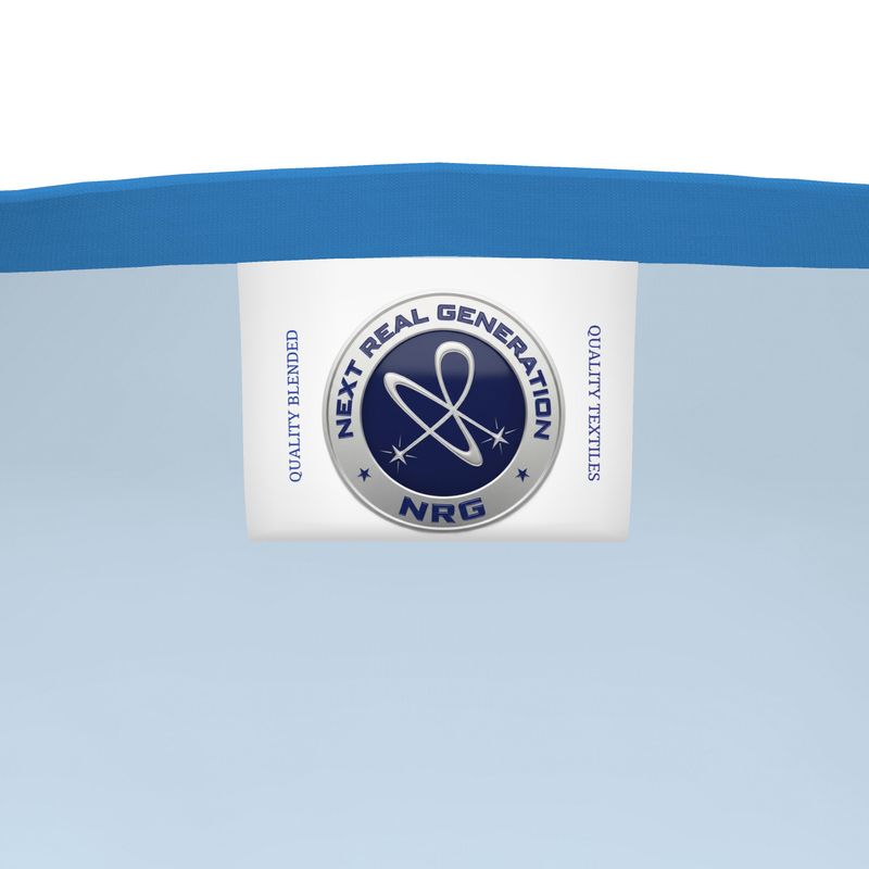 NRG Clothing for Men: Blue T-Shirt with White Stitch