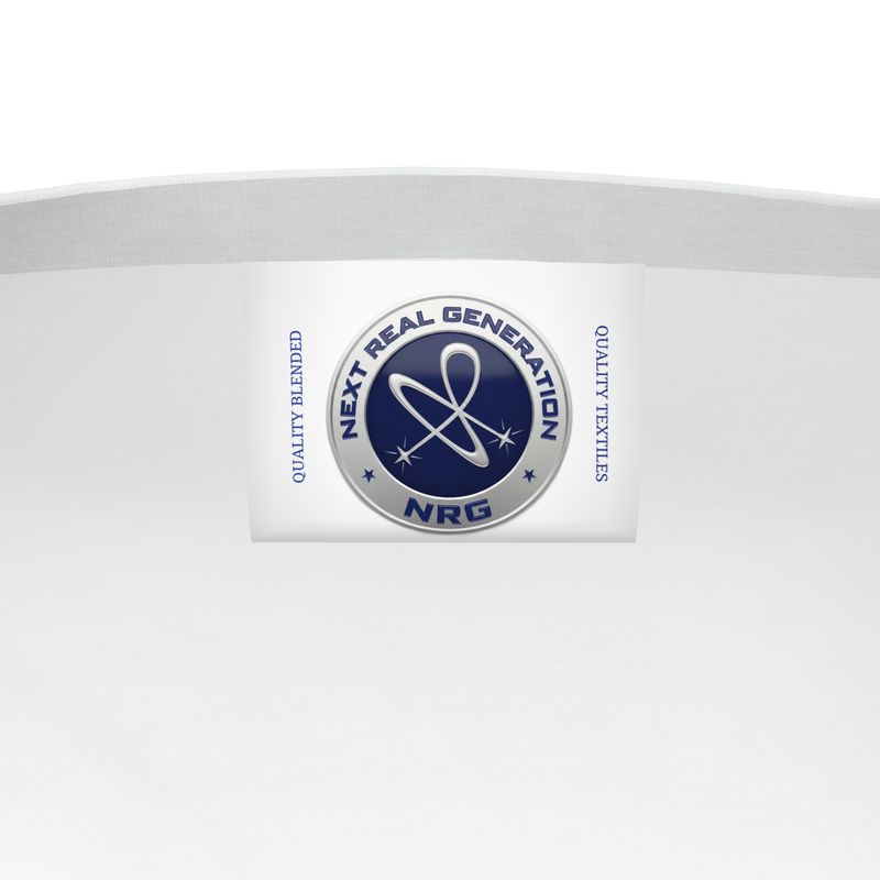 NRG Clothing for Men: White Long Sleeve with Blue Stitch