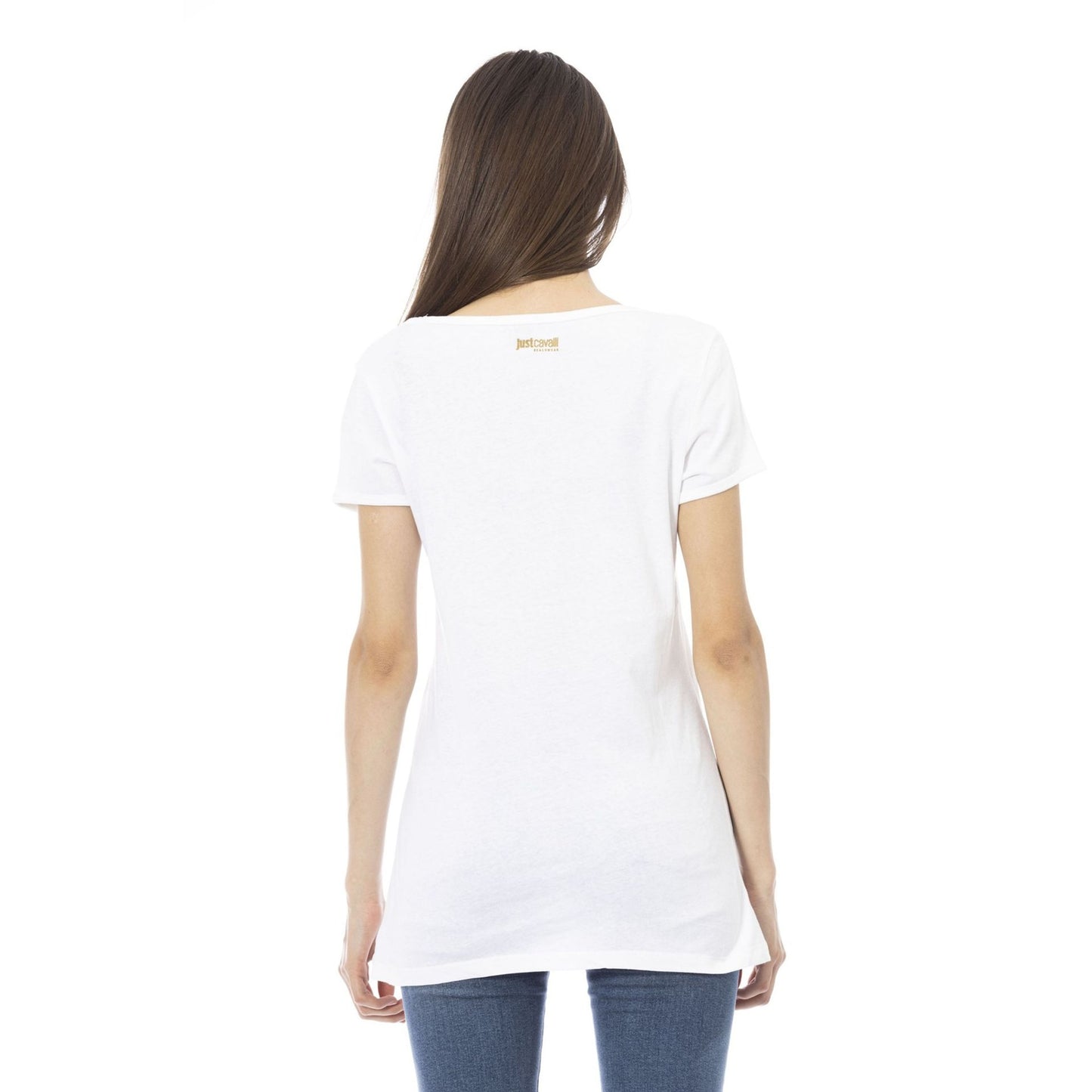 Just Cavalli Beachwear T-shirts - White / Orange