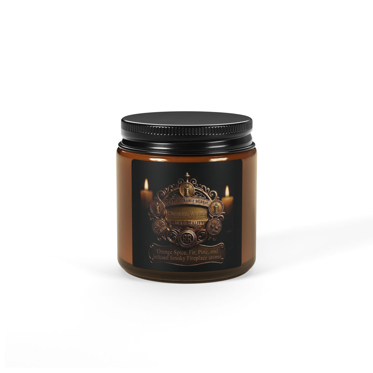 Relax Reality Candle 'Christmas Warmth' — Amber Glass Jar