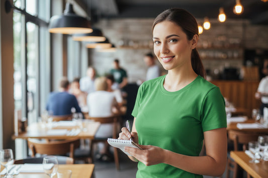 NRG Clothing for Women: Green T-shirt with White Stitch