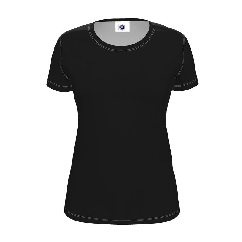 NRG Clothing for Women: Black T-shirt with White Stitch
