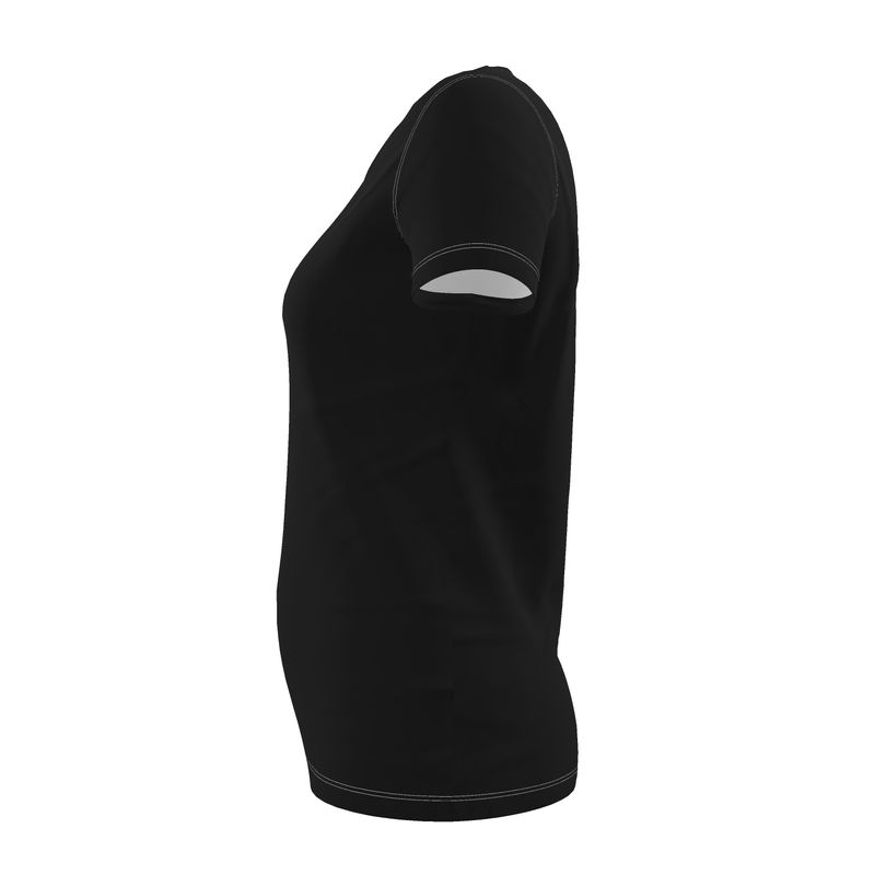 NRG Clothing for Women: Black T-shirt with White Stitch