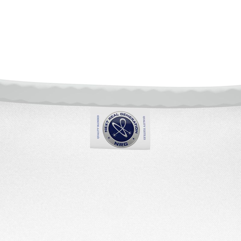 NRG Clothing for Women: White Scoop Neck T-Shirt with Blue Stitch