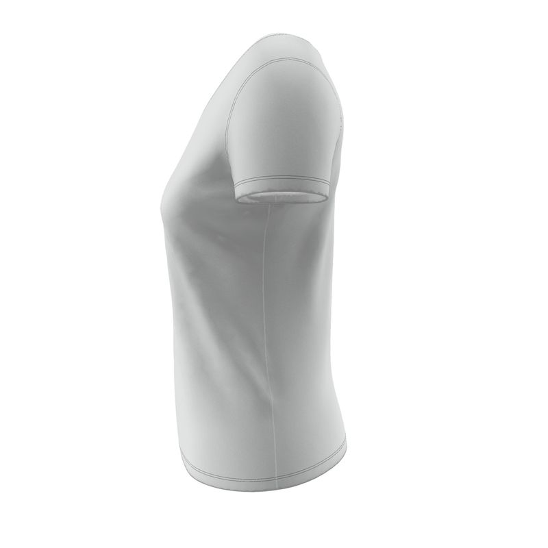 NRG Clothing for Women: White Scoop Neck T-Shirt with Black Stitch