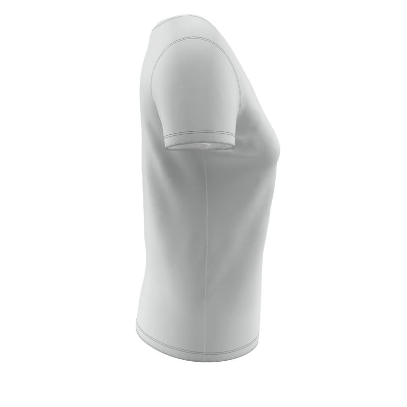 NRG Clothing for Women: White Scoop Neck T-Shirt with Black Stitch