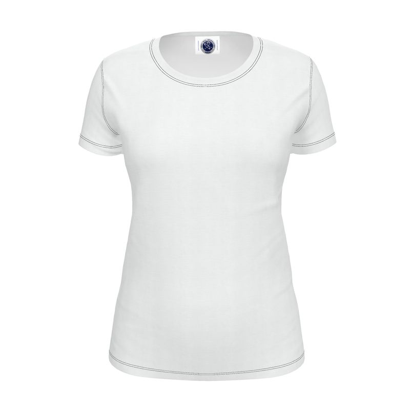 NRG Clothing for Women: White T-Shirt with Black Stitch