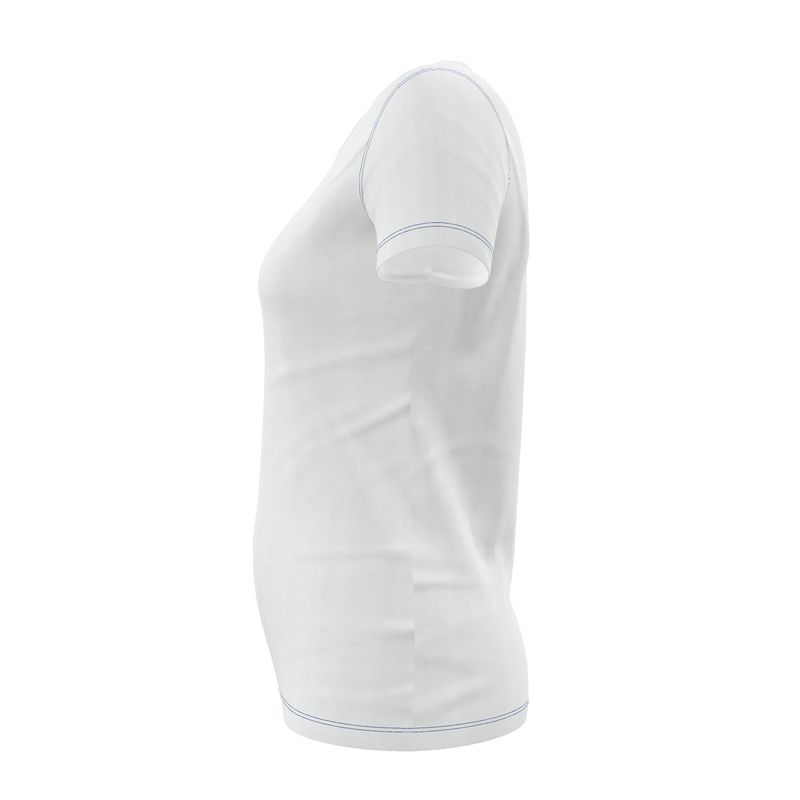 NRG Clothing for Women: White T-Shirt with Blue Stitch