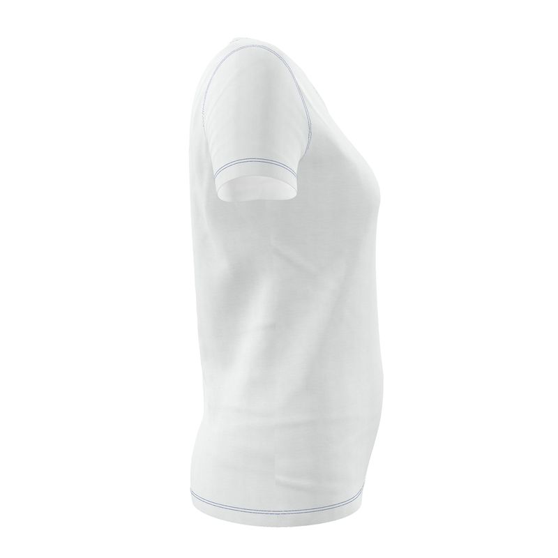 NRG Clothing for Women: White T-Shirt with Blue Stitch