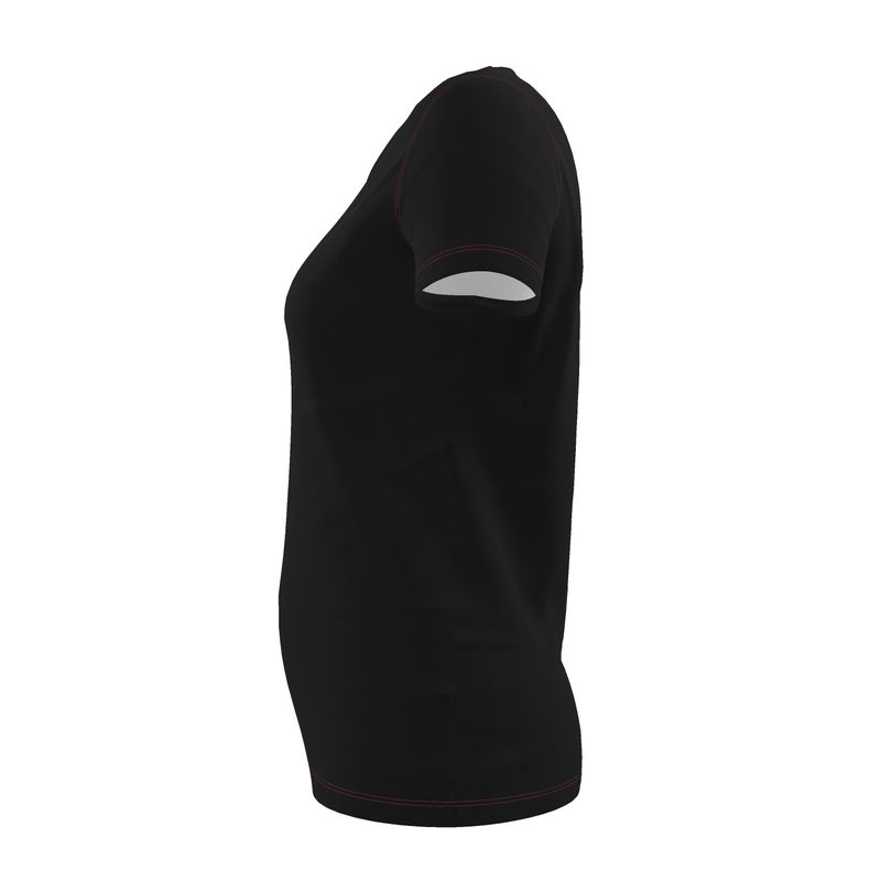 NRG Clothing for Women: Black T-Shirt with Red Stitch