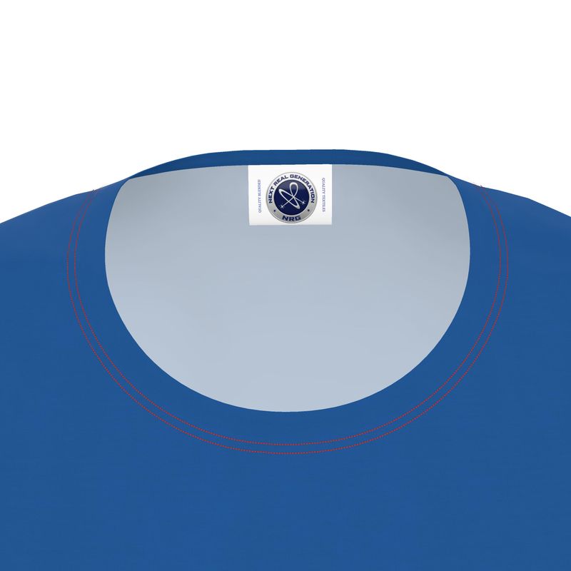 NRG Clothing for Women: Blue T-Shirt with Red Stitch