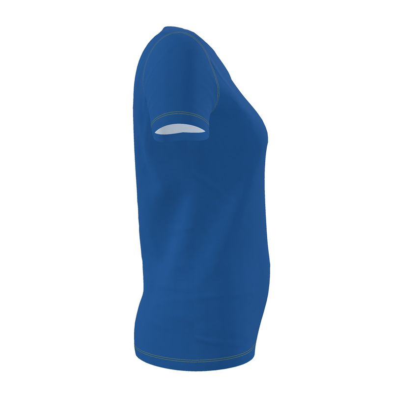 NRG Clothing for Women: Blue T-Shirt with Yellow Stitch