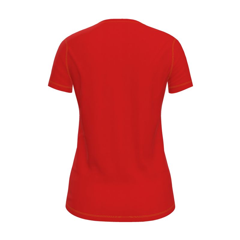 NRG Clothing for Women: Red T-Shirt with Yellow Stitch