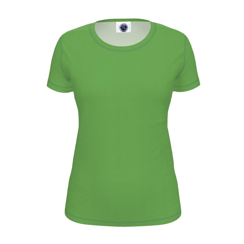 NRG Clothing for Women: Green T-shirt with Blue Stitch
