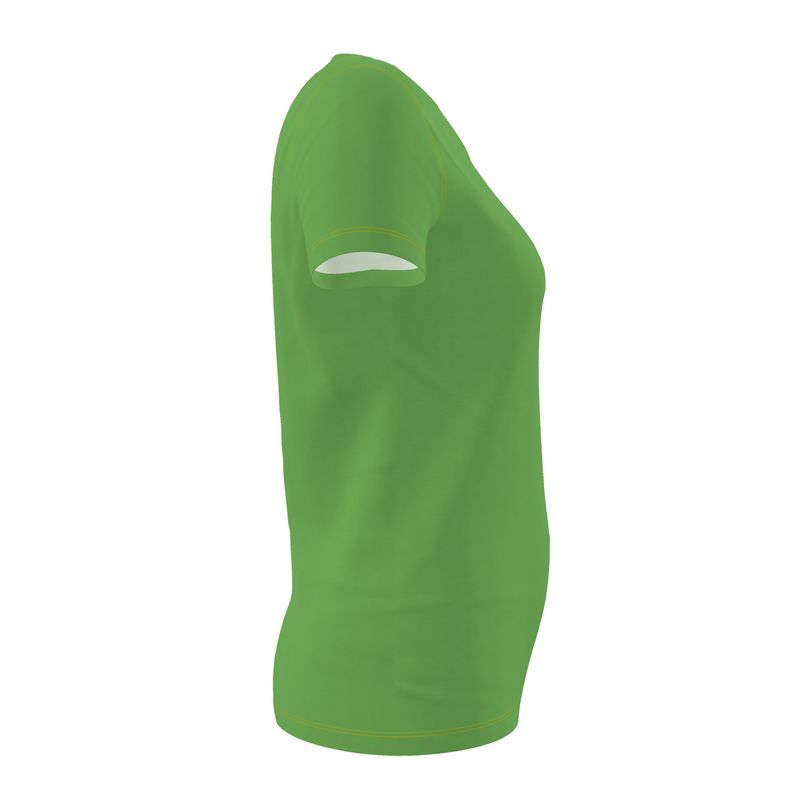 NRG Clothing for Women: Green T-shirt with Yellow Stitch