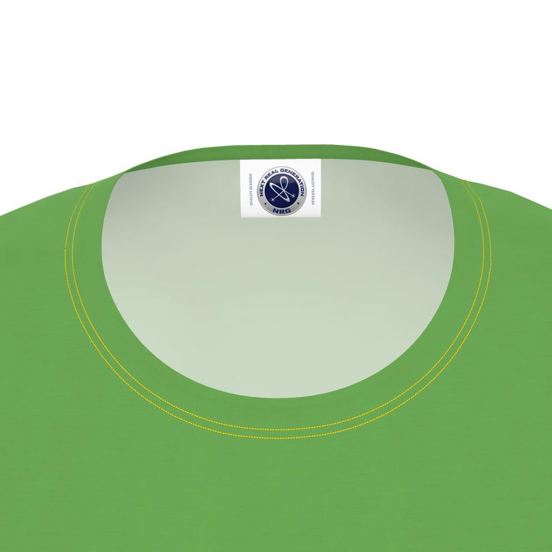 NRG Clothing for Women: Green T-shirt with Yellow Stitch