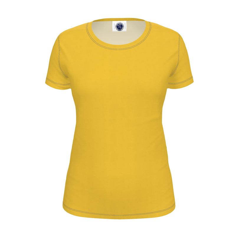 NRG Clothing for Women: Yellow T-shirt with Blue Stitch