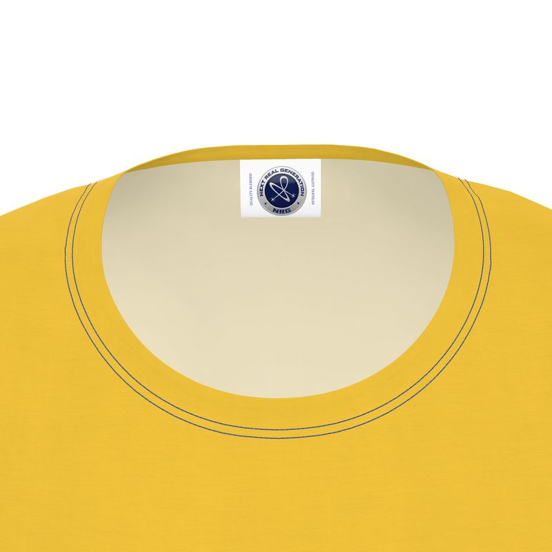 NRG Clothing for Women: Yellow T-shirt with Blue Stitch