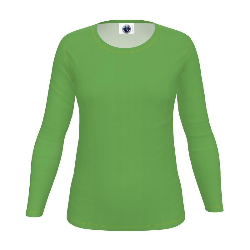 NRG Clothing for Women: Green Long Sleeve with Yellow Stitch