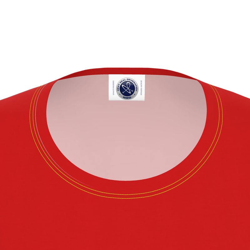 NRG Clothing for Women: Red Long Sleeve with Yellow Stitch