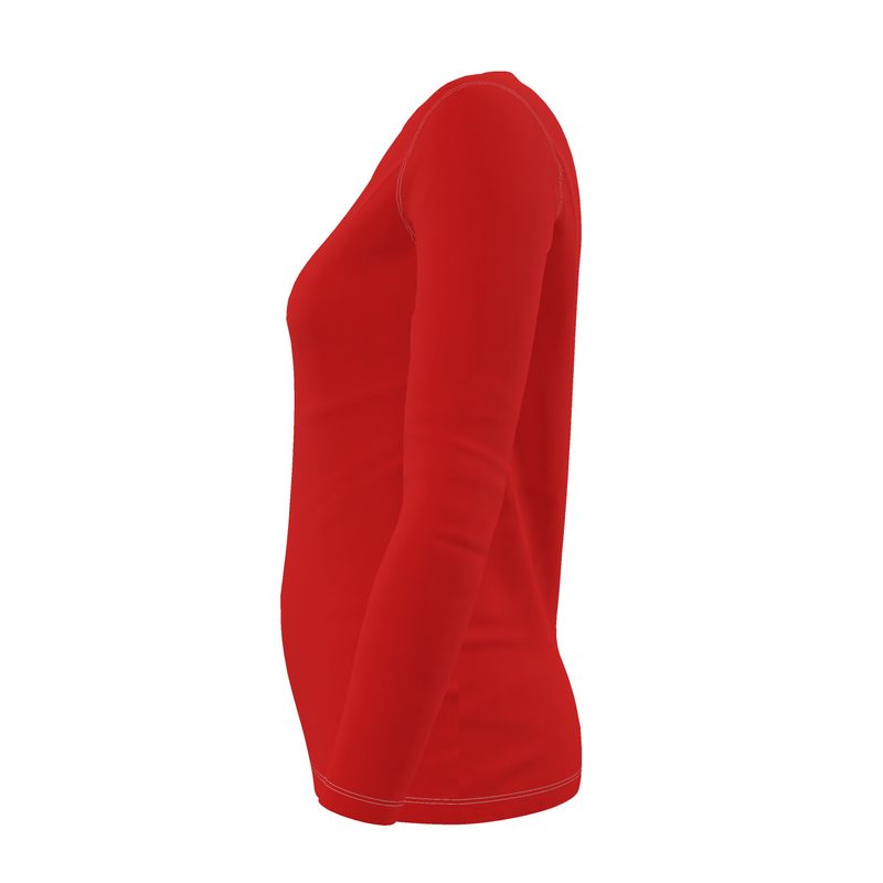 NRG Clothing for Women: Red Long Sleeve with White Stitch