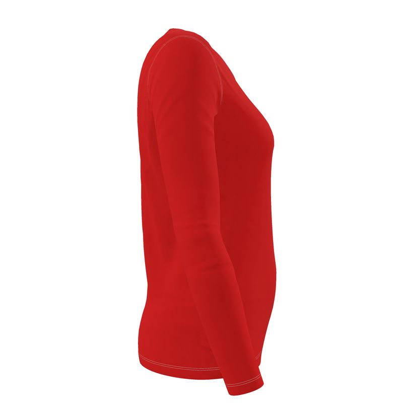 NRG Clothing for Women: Red Long Sleeve with White Stitch