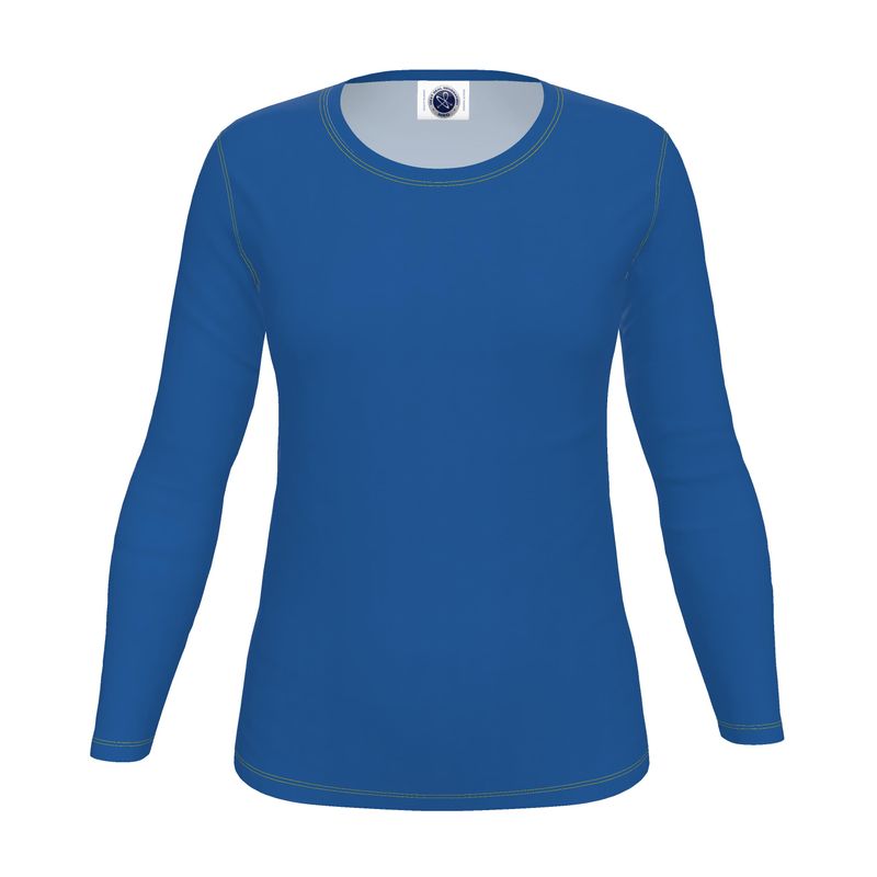 NRG Clothing for Women: Blue Long Sleeve with Yellow Stitch