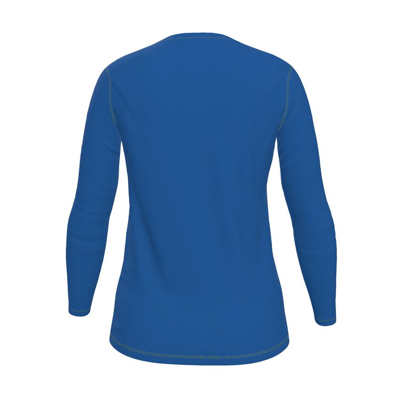 NRG Clothing for Women: Blue Long Sleeve with Yellow Stitch