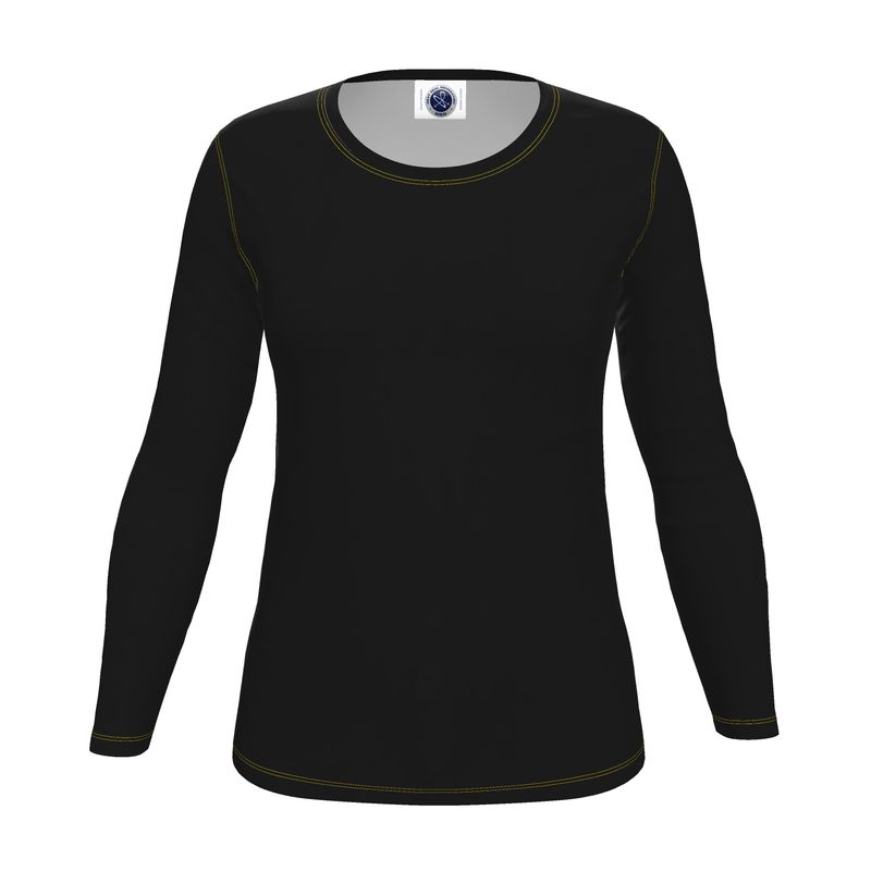 NRG Clothing for Women: Black Long Sleeve with Yellow Stitch