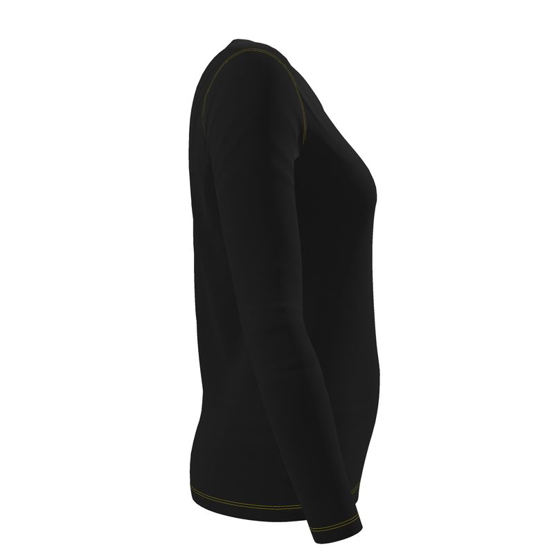 NRG Clothing for Women: Black Long Sleeve with Yellow Stitch