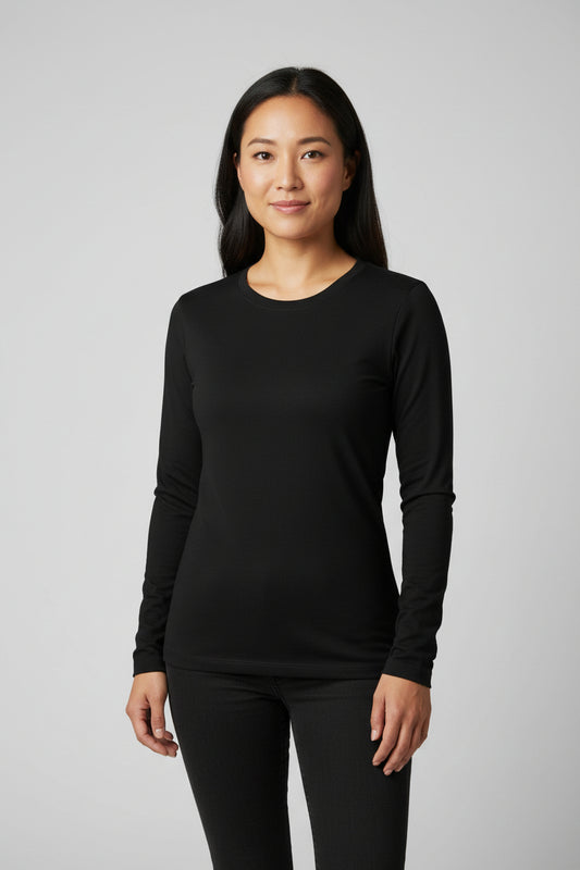 NRG Clothing for Women: Black Long Sleeve with Red Stitch