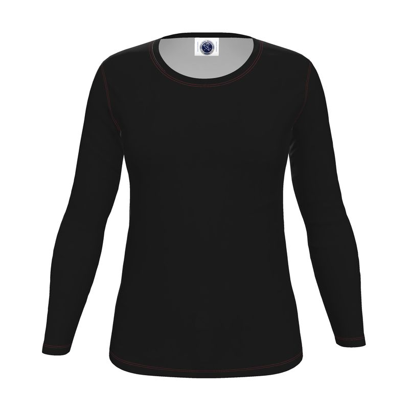 NRG Clothing for Women: Black Long Sleeve with Red Stitch