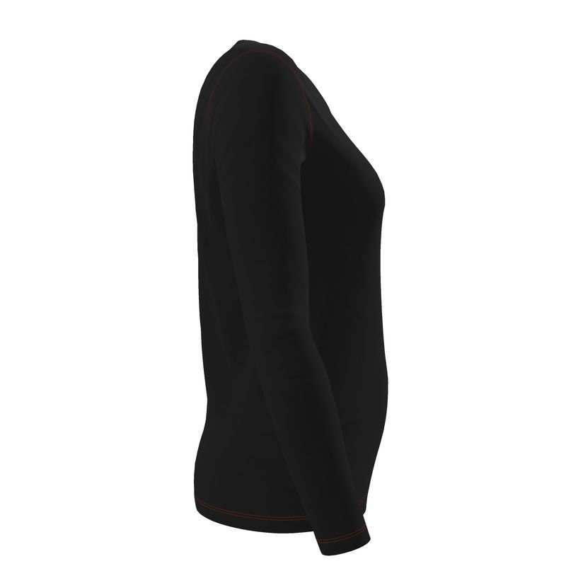 NRG Clothing for Women: Black Long Sleeve with Red Stitch