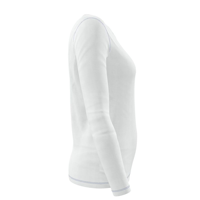 NRG Clothing for Women: White Long Sleeve with Blue Stitch