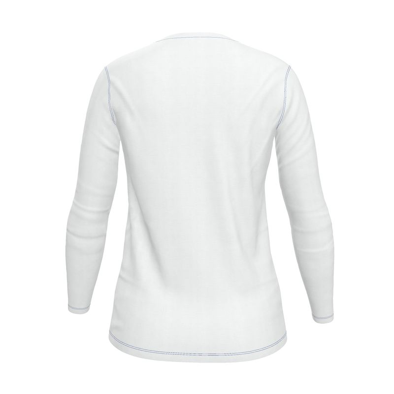 NRG Clothing for Women: White Long Sleeve with Blue Stitch