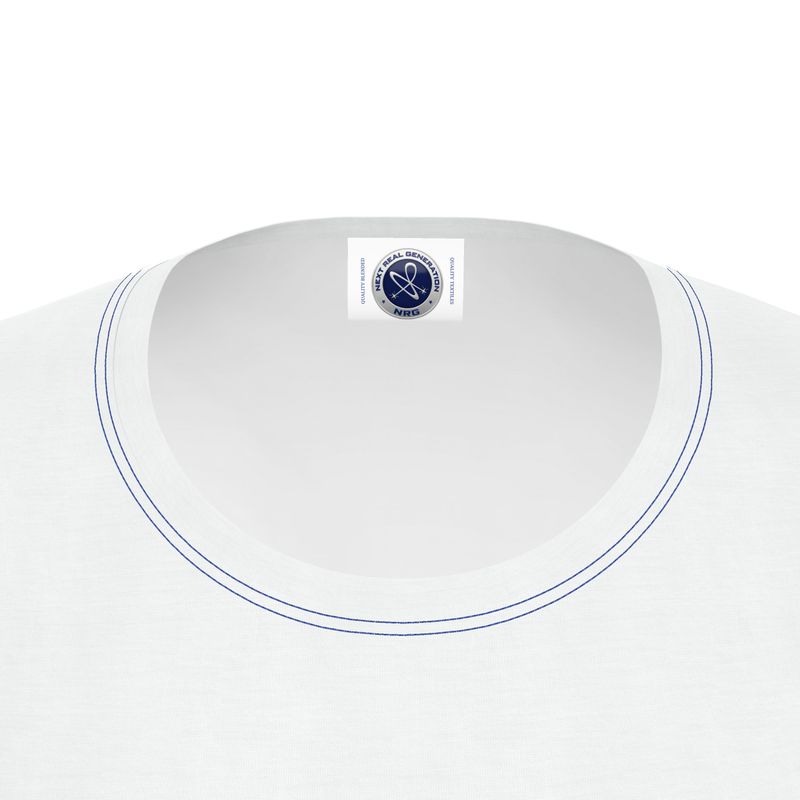 NRG Clothing for Women: White Long Sleeve with Blue Stitch