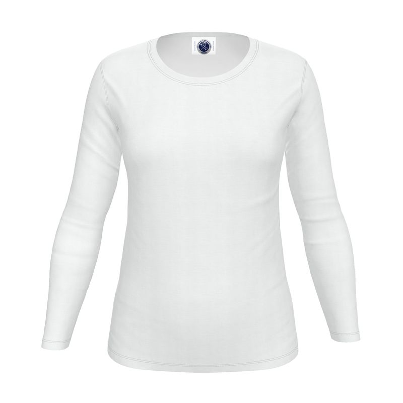 NRG Clothing for Women: White Long Sleeve with Plain Stitch