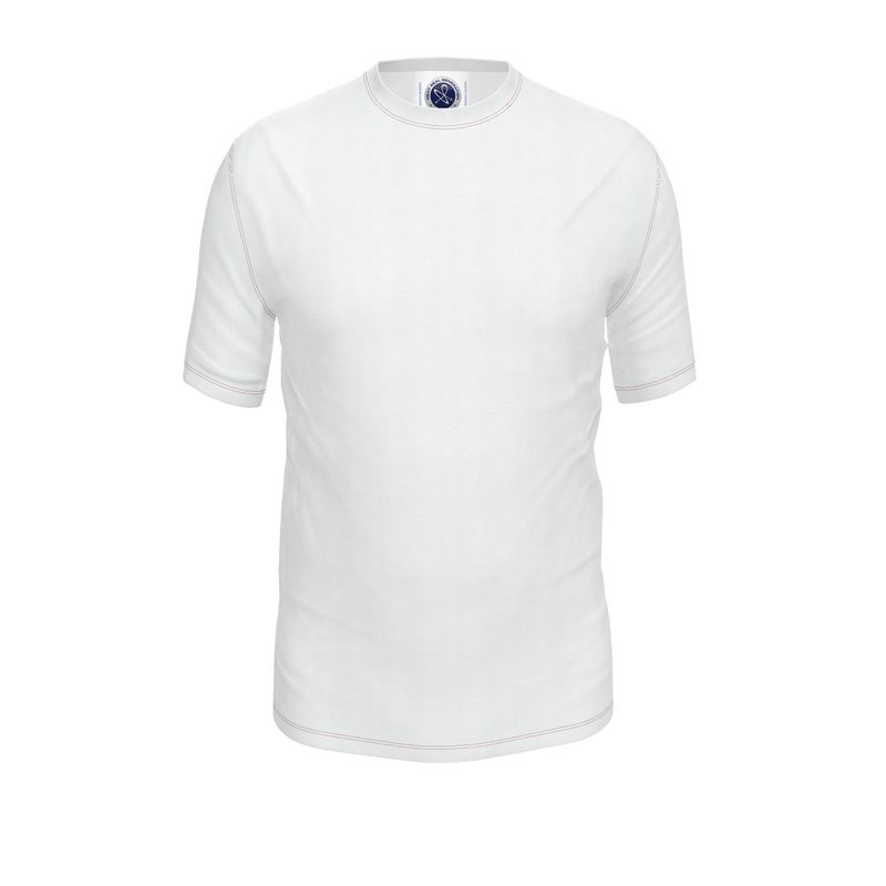 NRG Clothing for Men: White T-Shirt with Red Stitch