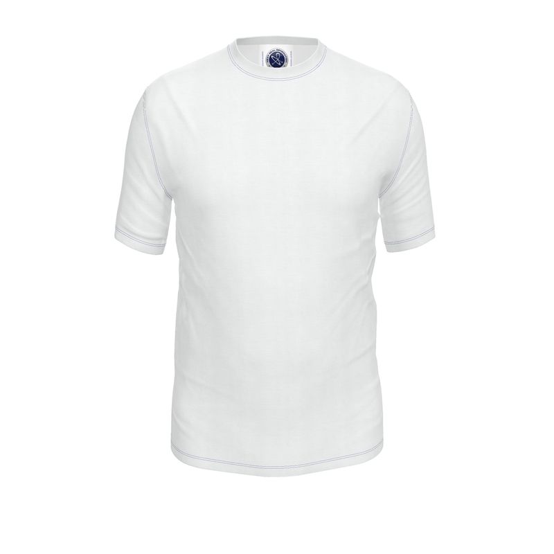 NRG Clothing for Men: White T-Shirt with Blue Stitch