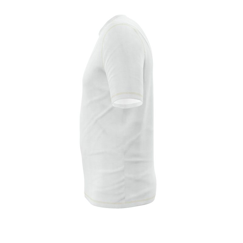 NRG Clothing for Men: White T-Shirt with Yellow Stitch