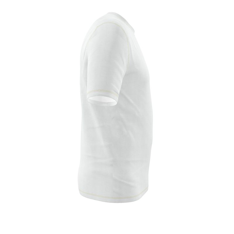 NRG Clothing for Men: White T-Shirt with Yellow Stitch