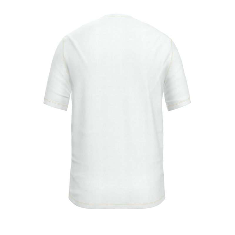 NRG Clothing for Men: White T-Shirt with Yellow Stitch