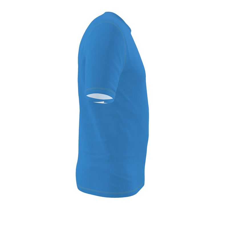 NRG Clothing for Men: Blue T-Shirt with Yellow Stitch