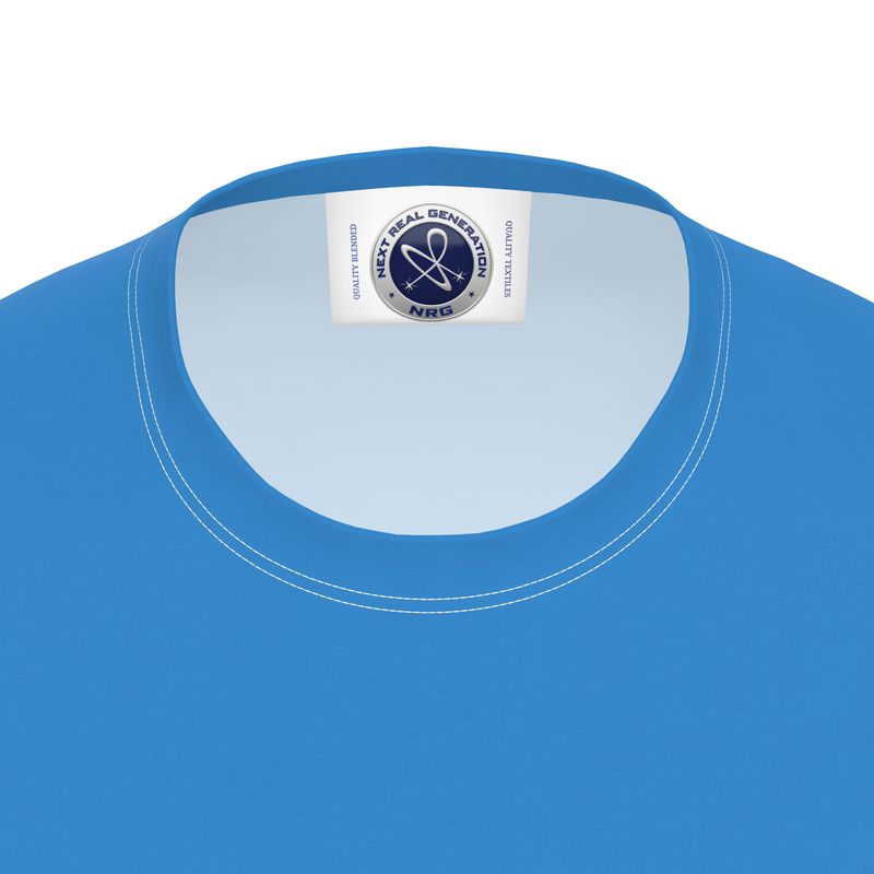 NRG Clothing for Men: Blue T-Shirt with White Stitch