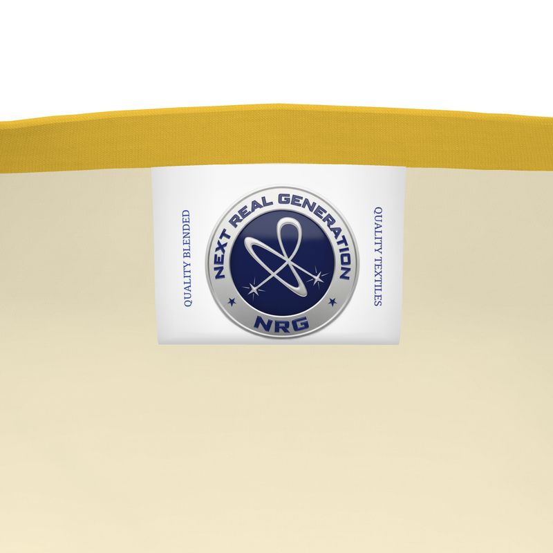 NRG Clothing for Men: Yellow T-Shirt with Blue Stitch