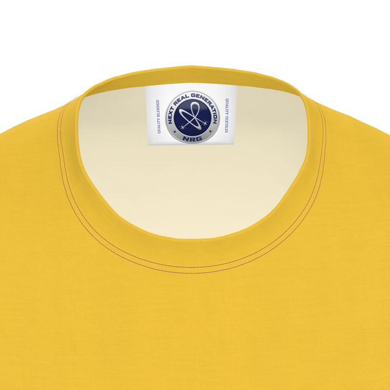 NRG Clothing for Men: Yellow T-Shirt with Red Stitch