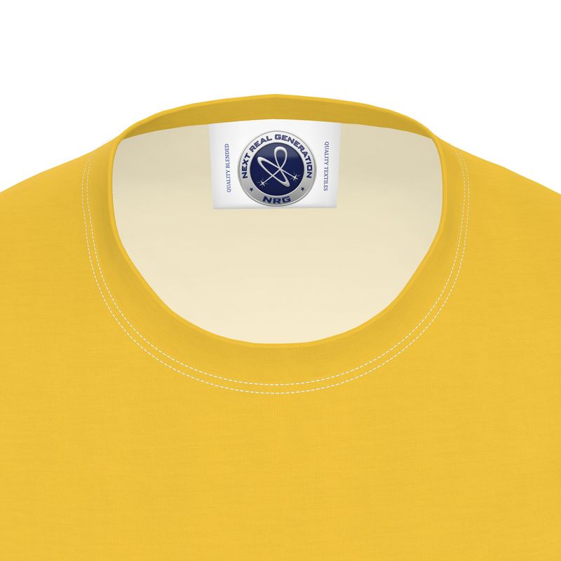 NRG Clothing for Men: Yellow T-Shirt with White Stitch
