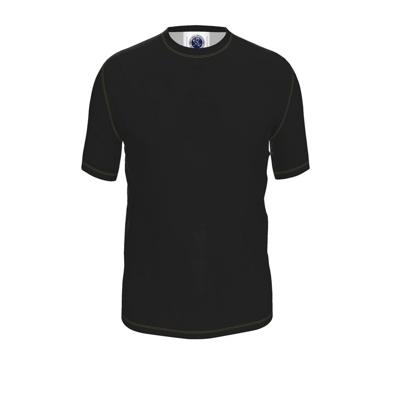 NRG Clothing for Men: Black T-Shirt with Yellow Stitch