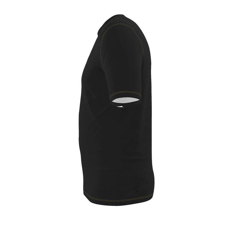 NRG Clothing for Men: Black T-Shirt with Yellow Stitch