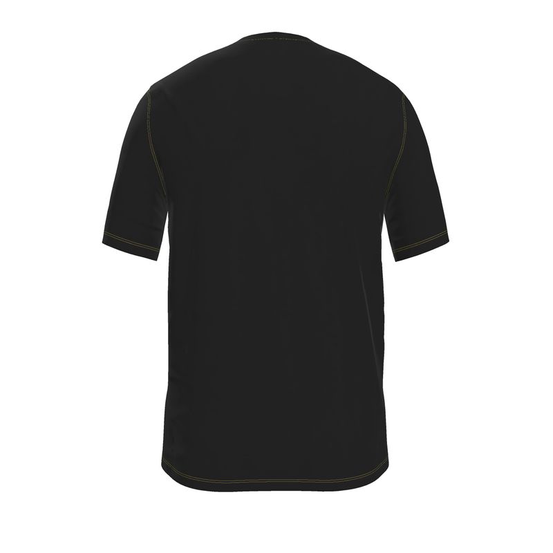 NRG Clothing for Men: Black T-Shirt with Yellow Stitch